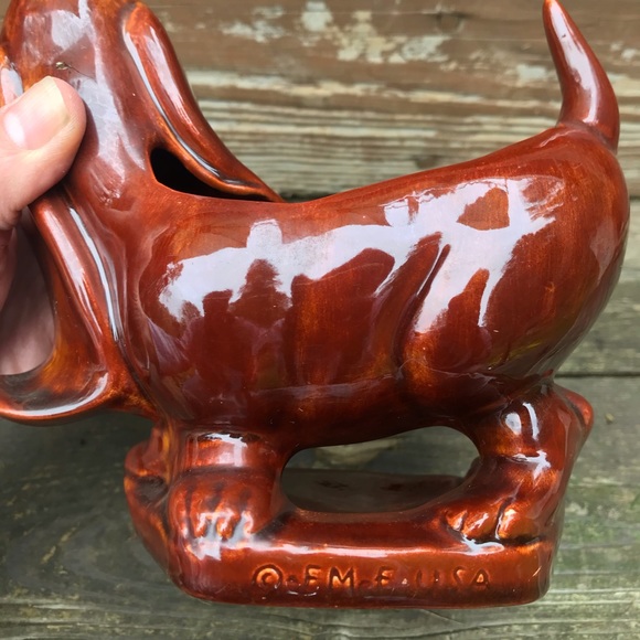 Mid Century Ceramic Dachsund Planter - Picture 2 of 6